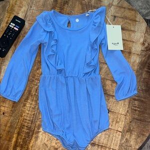 Kyte BABY Sky Blue Ruffle Romper